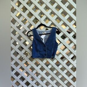 Madewell Blue Denim Vest Top